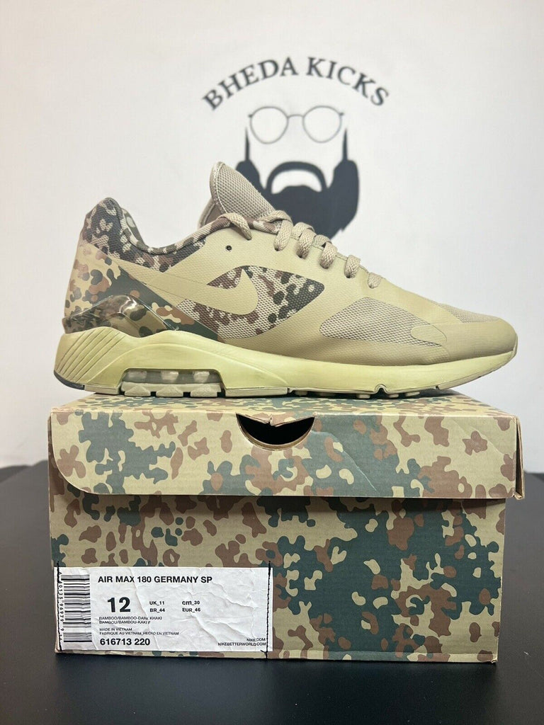 2013 Nike Air Max 180 Germany SP Camo Size 12 616713-220 Preowned Authentic Og