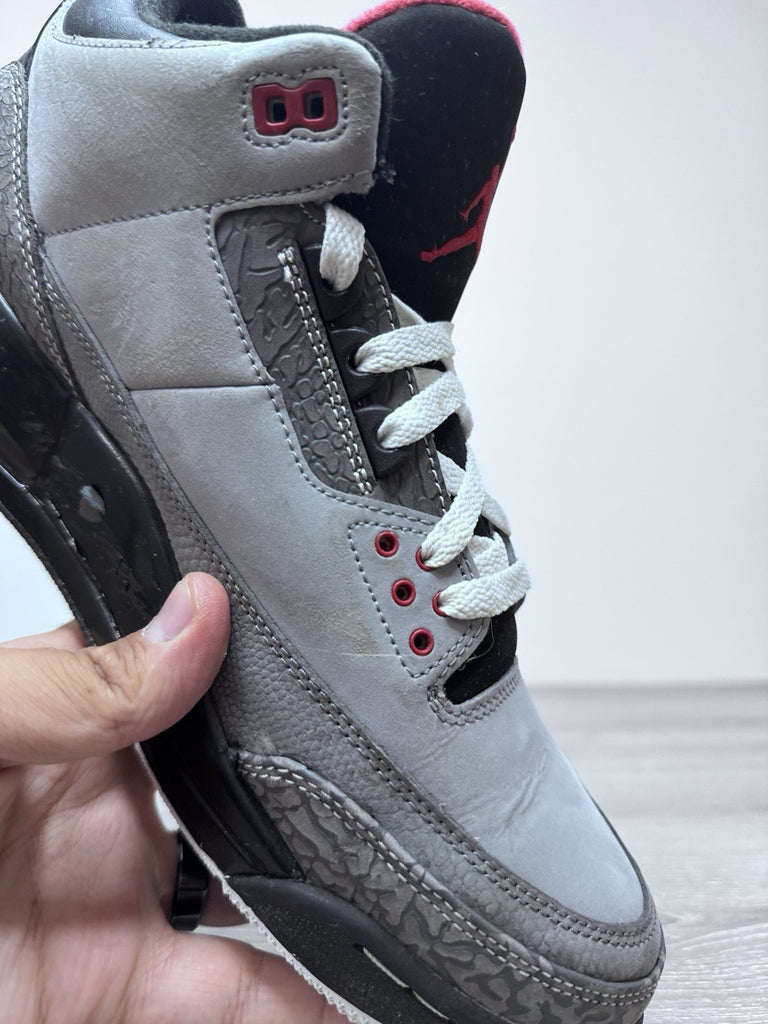 Size 12 - Air Jordan 3 Retro Stealth 136064-003 Gray Black Red Men’s Preowned