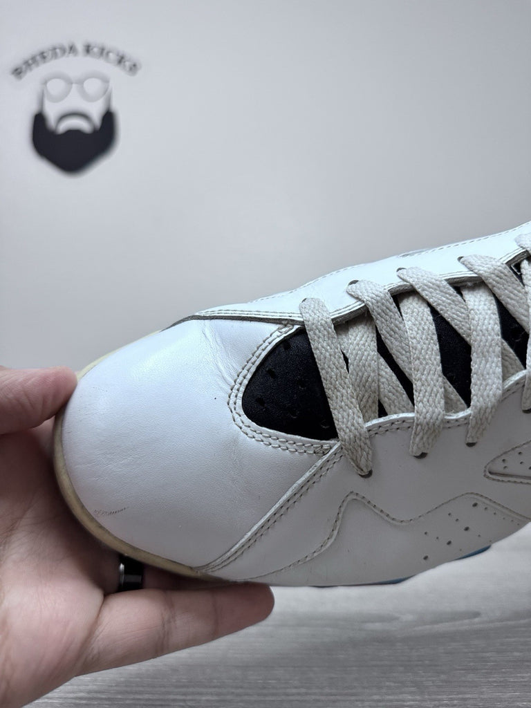 Size 11.5 - Nike Air Jordan 7 VII Retro Orion White Leather Sneaker 304775-105