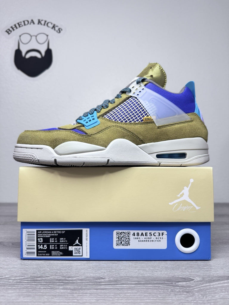 Size 13 - Air Jordan 4 Retro Union LA Desert Moss DJ5718-300 Preowned Authentic