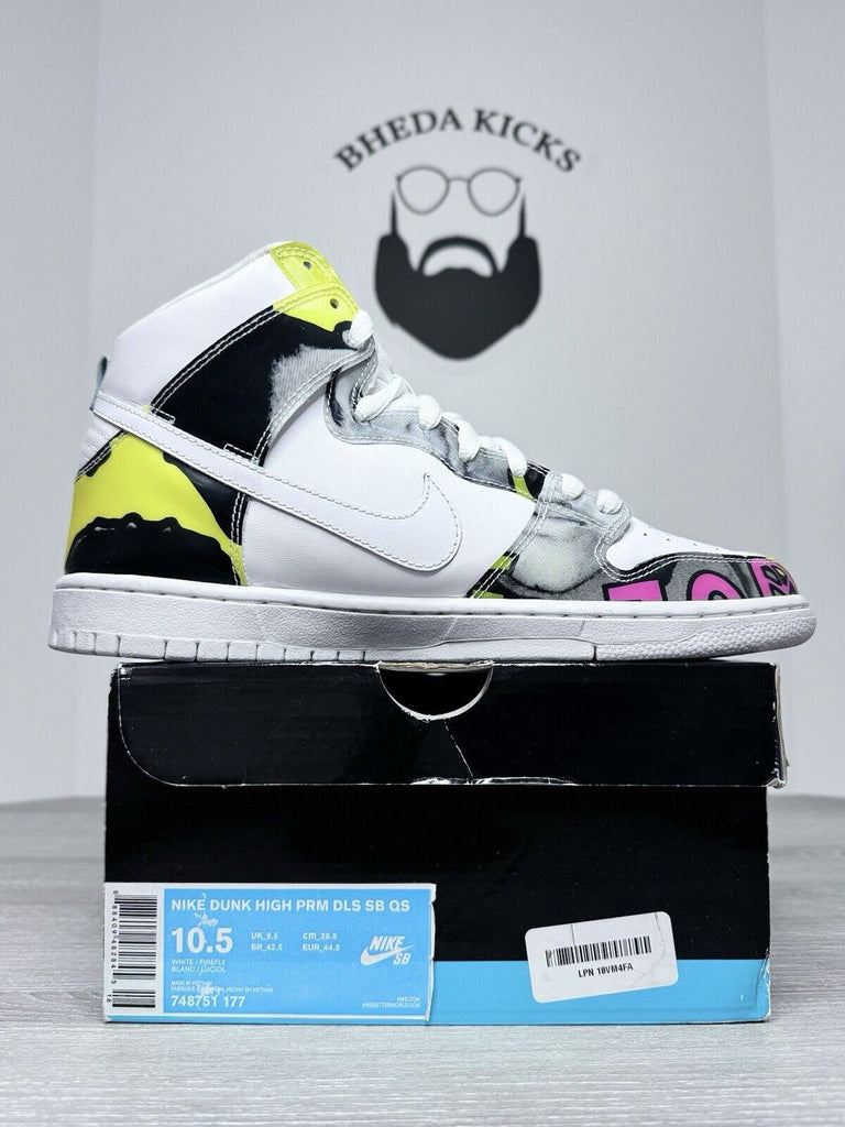 Size 10.5 - Nike Dunk PRM DLS SB QS High De La Soul Preowned 748751-177