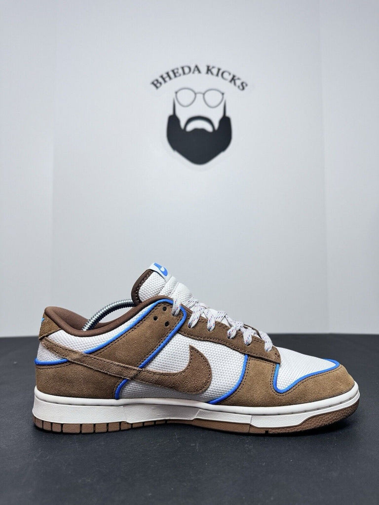 Nike Dunk Low Retro PRM Shoes British Tan Photo Blue FN5825-100 Men's Size 10