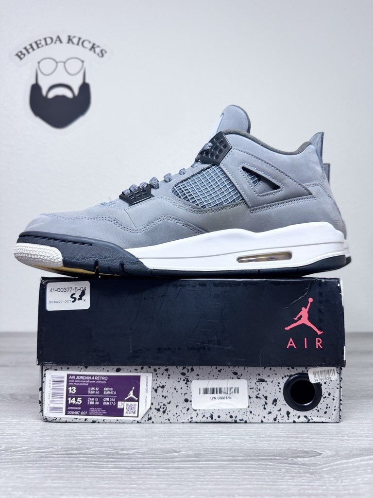 Size 13 - Nike Air Jordan 4 Retro “Cool Grey” 2019 308497-007 Men’s Preowned