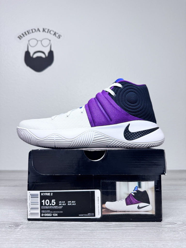 Size 10.5 - Nike Kyrie 2 Kyrache White Purple Black Sneakers 819583-104