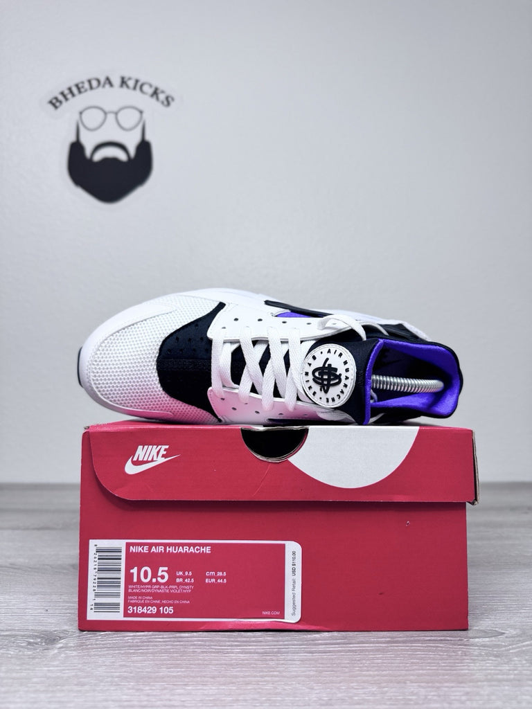 Size 10.5 - Nike Air Huarache Hyper Grape Men's Running Shoes 318429-105 Worn 1x