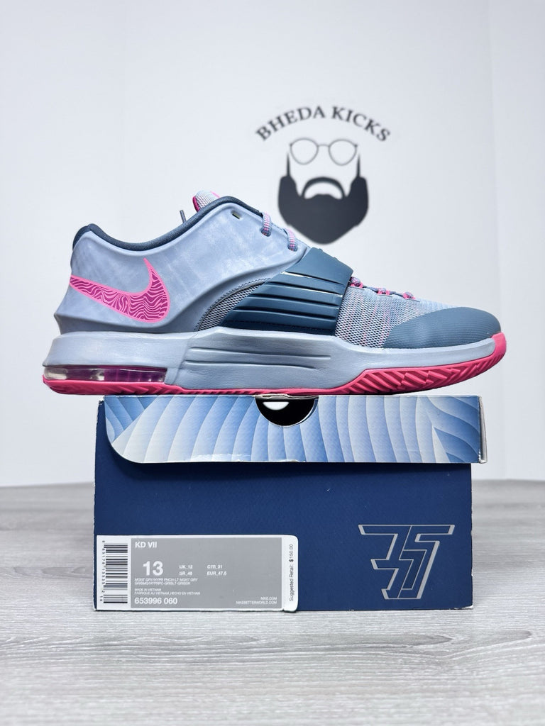 Size 13 - Nike Air Zoom KD 7 VII Calm Before Storm 653996-060 Pink Worn Once