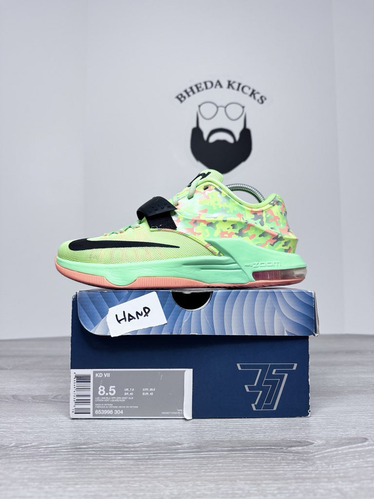 Size 8.5 - Nike KD 7 Easter 653996-304 Preowned Like Black Citron Authentic