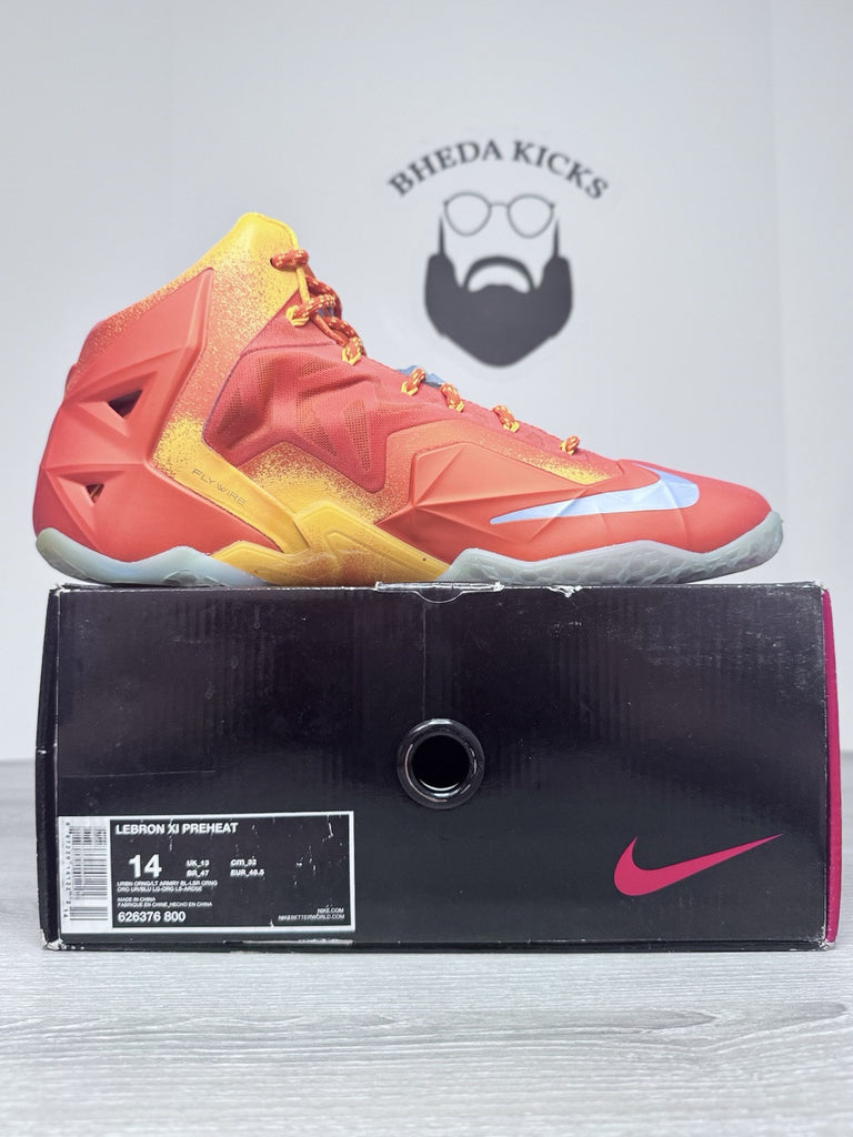 Size 14 - Nike LeBron 11 Preheat Forging Iron (626376-800)  Authentic NEW DS