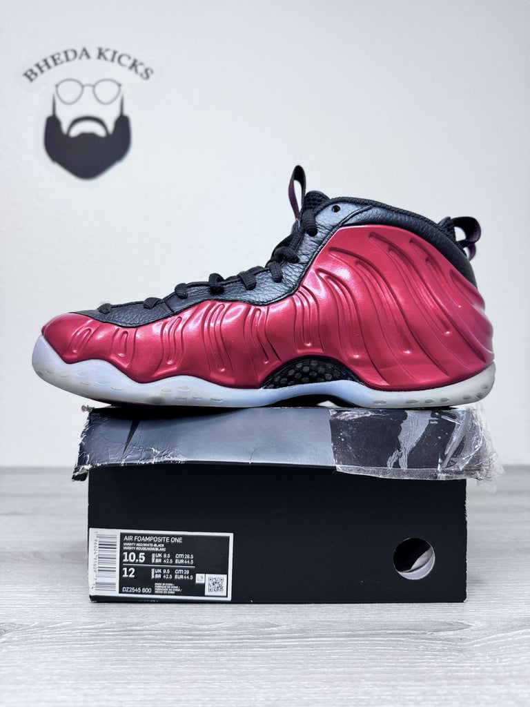 Size 10.5 - Nike Air Foamposite One Metallic Red Preowned Authentic DZ2545-600