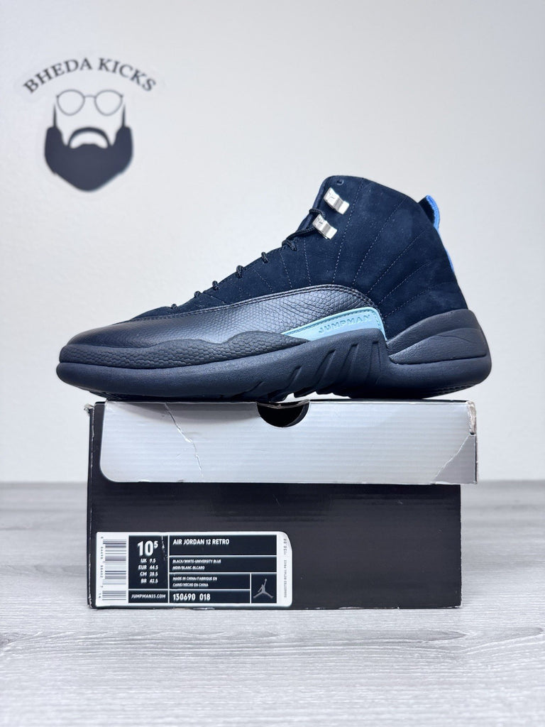 Size 10.5 - Nike Air Jordan Retro 12 Nubuck 130690-018 2009 University Blue