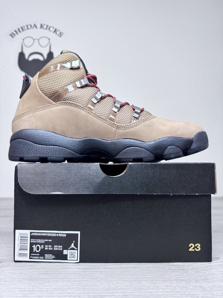 Size 10.5 - Nike Air Jordan Winterized 6 Rings Rocky Tan Black FV3826-202 NEW DS