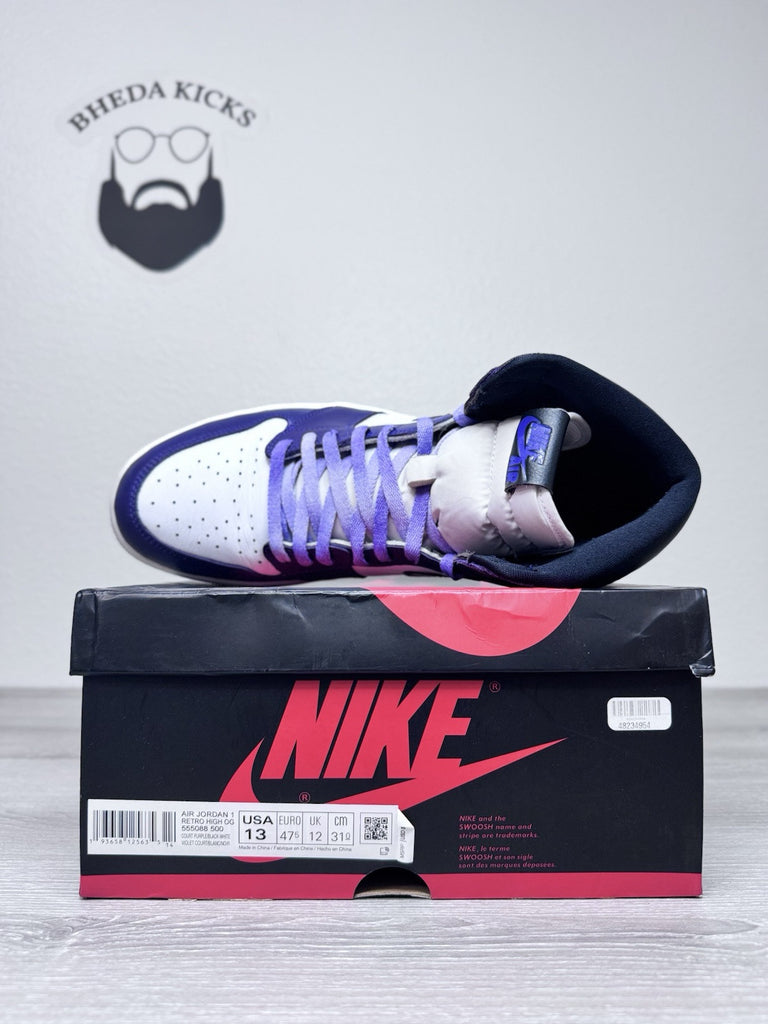 Size 13 - Air Jordan 1 Retro High OG Court Purple 555088-500 Preowned