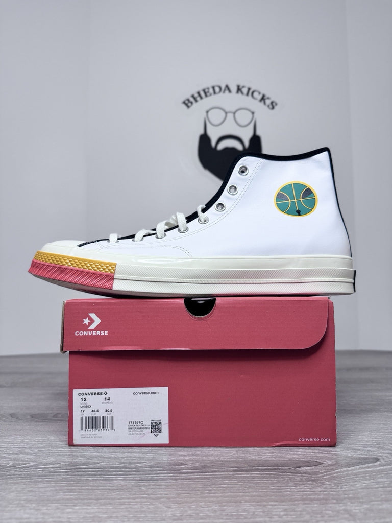 Size 12 - Converse x Roswell Rayguns 171167C CTAS 70 HI White University Gold DS