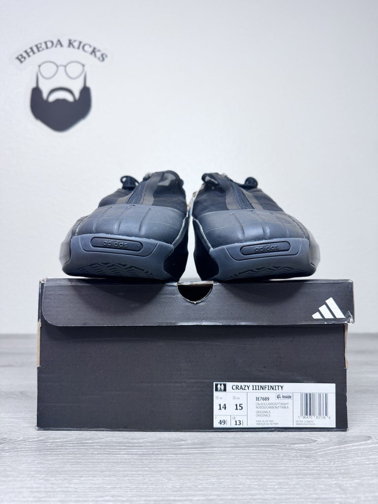 Size 14 - Adidas Crazy IIInFinity Triple Black Mens IE7689 NEW DS
