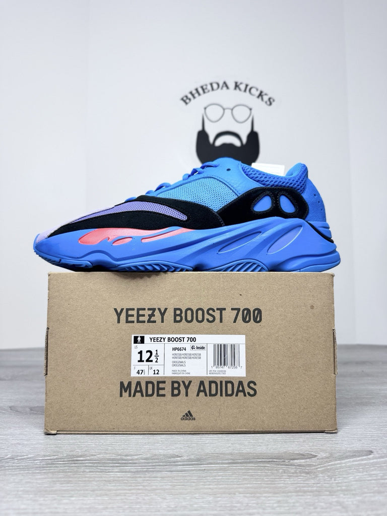 Size 12.5 - Adidas Yeezy Boost 700 Hi-Res Blue Authentic HP6674 Og NEW DS