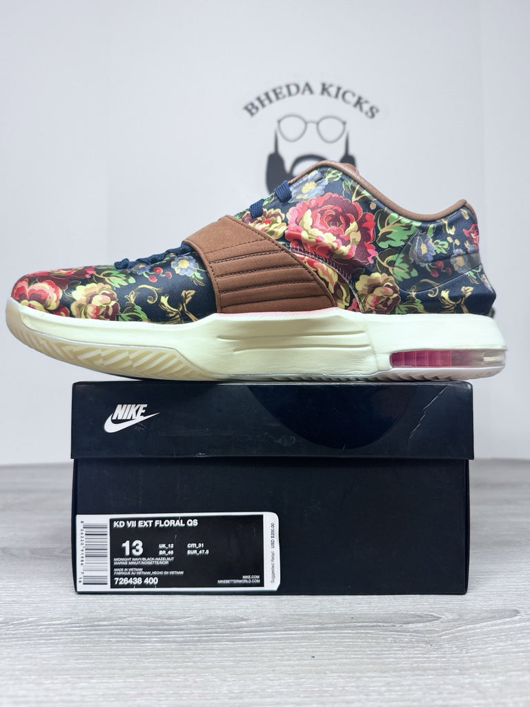 Size 13 - Nike KD 7 EXT QS Floral 2015 Men’s Basketball Shoes 726438-400 NEW DS