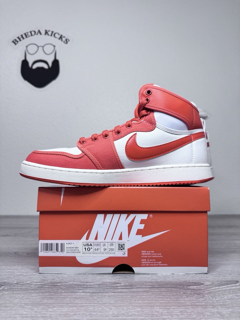 Size 10.5 - Nike Air Jordan 1 KO Rush Orange White DO5047-801 Men's NEW DS