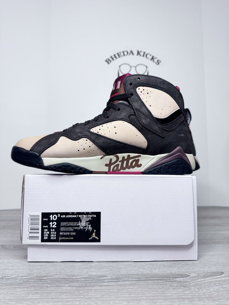 Size 10.5 - Patta x Air Jordan 7 Retro OG SP Shimmer Tan Brown Suede AT3375-200