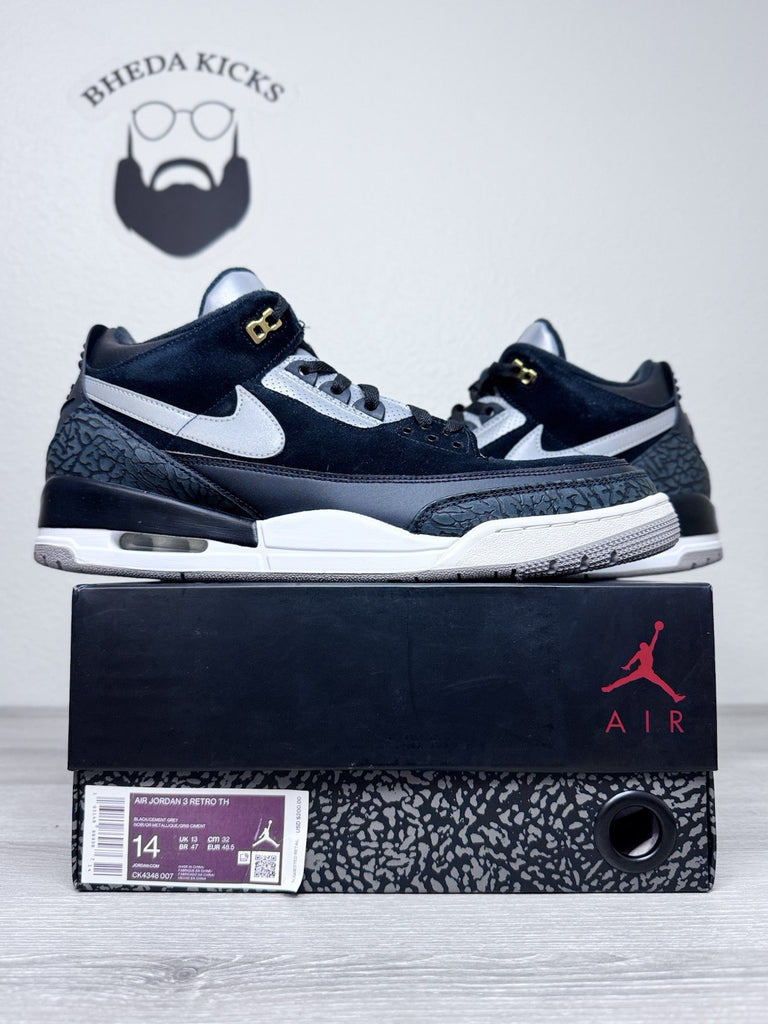 Size 14 - Jordan 3 Retro Tinker SP Black Cement 2019 CK4348-007 Preowned