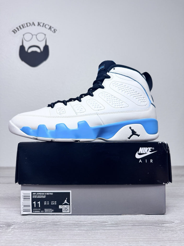 Size 11 - Air Jordan 9 Retro Powder Blue 2024 FQ8992-101 Preowned Authentic