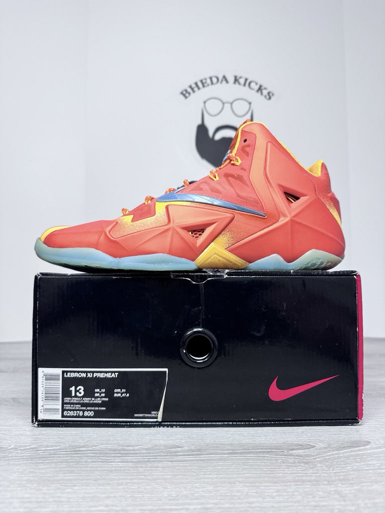 Size 13 - Nike LeBron 11 Preheat Forging Iron (626376-800) Authentic Worn Once