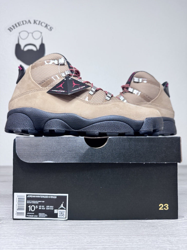 Size 10.5 - Nike Air Jordan Winterized 6 Rings Rocky Tan Black FV3826-202 NEW DS