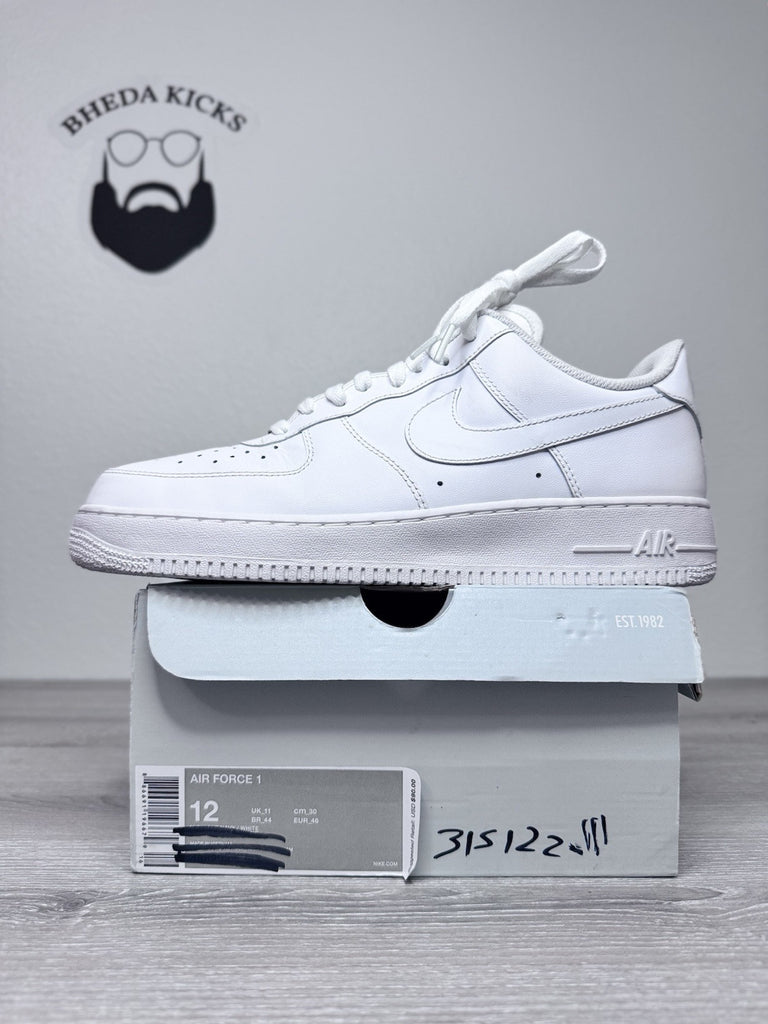 Size 12 - Nike Air Force-1 AF1 Low Triple-White Shoes Sneakers 315122-111