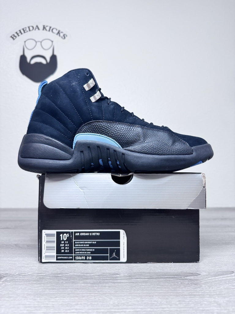 Size 10.5 - Nike Air Jordan Retro 12 Nubuck 130690-018 2009 University Blue