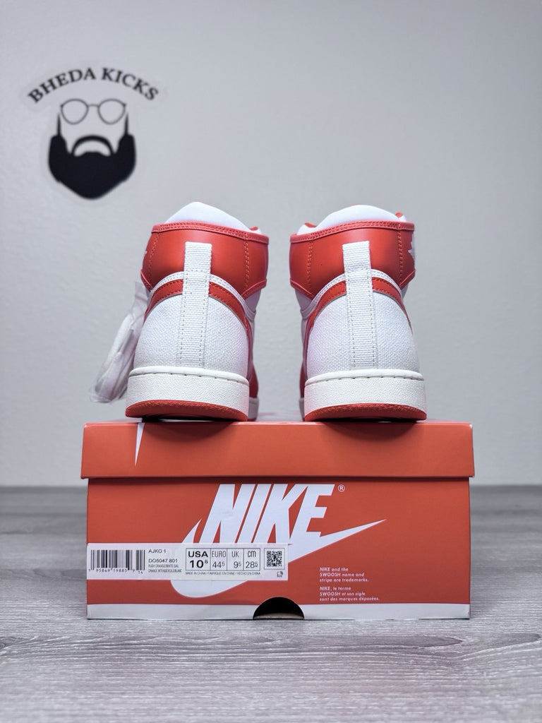 Size 10.5 - Nike Air Jordan 1 KO Rush Orange White DO5047-801 Men's NEW DS