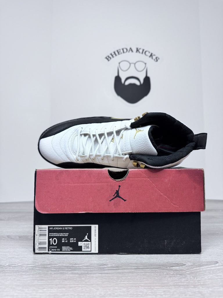 Size 10 - Jordan 12 Royalty Taxi White Black Gold CT8013-170 OG Men’s Shoes