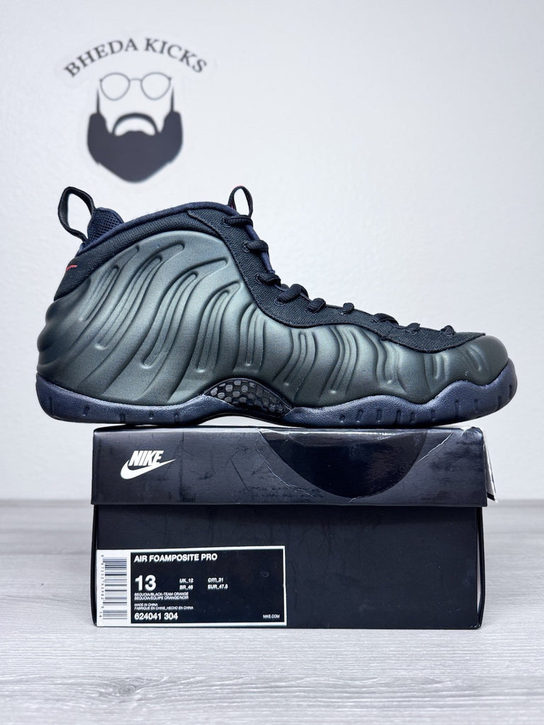 Size 13 - Nike Air Foamposite Pro Sequoia Preowned 624041-304 Authentic