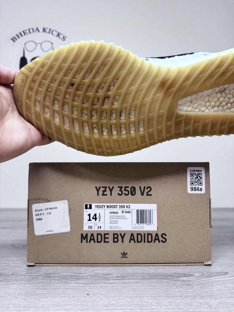 Size 14.5 - adidas Yeezy Boost 350 V2 Low Zebra CP9654 Preowned Authentic