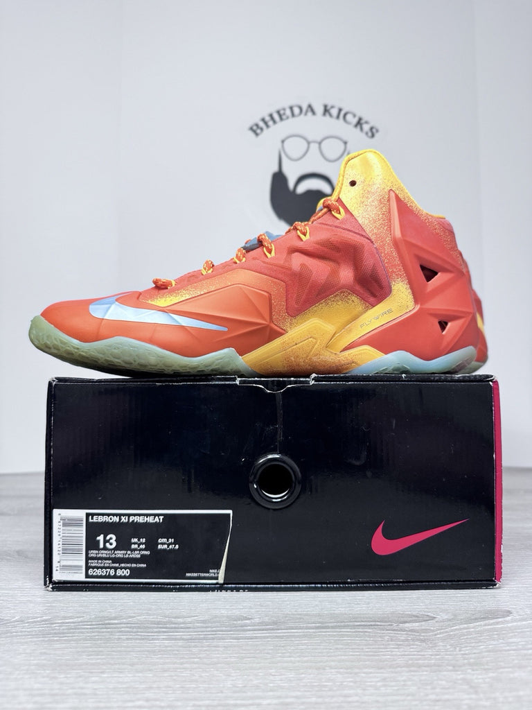 Size 13 - Nike LeBron 11 Preheat Forging Iron (626376-800) Authentic Worn Once