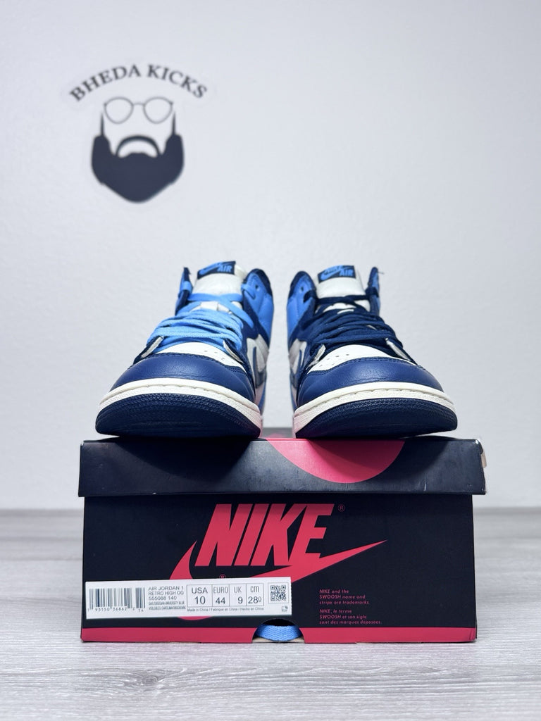 Size 10 - Air Jordan 1 Retro High OG Obsidian Men’s Preowned 555088-140