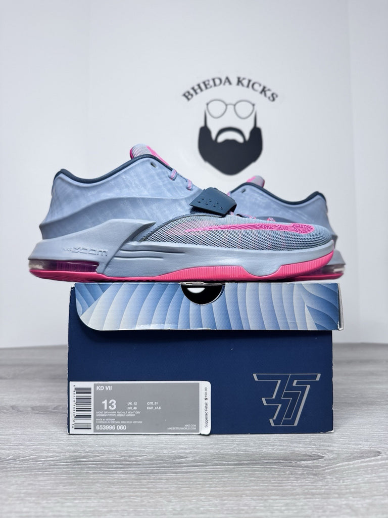 Size 13 - Nike Air Zoom KD 7 VII Calm Before Storm 653996-060 Pink Worn Once