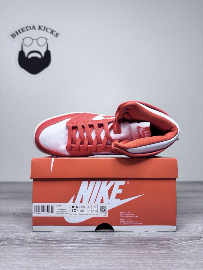 Size 10.5 - Nike Air Jordan 1 KO Rush Orange White DO5047-801 Men's NEW DS