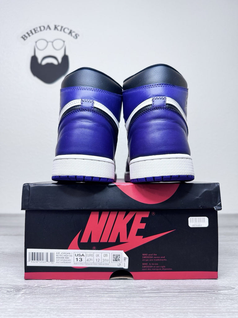 Size 13 - Air Jordan 1 Retro High OG Court Purple 555088-500 Preowned