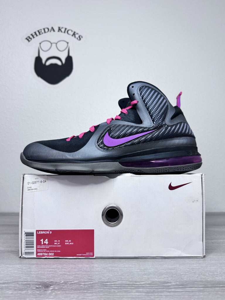 Size 14 - Nike LeBron 9 Miami Night 2011 LeBron James 469764-002 Preowned