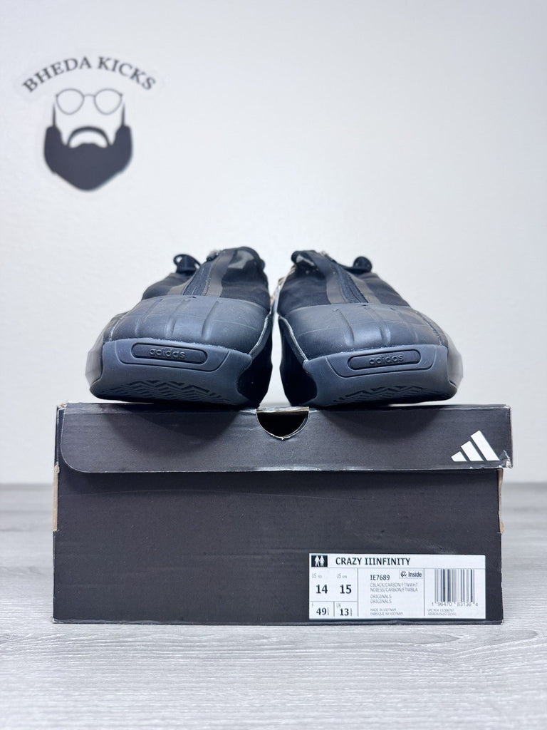 Size 14 - Adidas Crazy IIInFinity Triple Black Mens IE7689 NEW DS