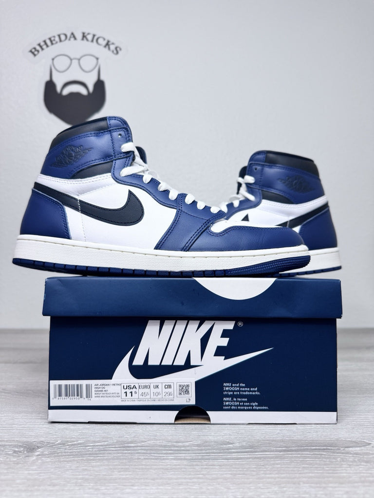 Size 11.5 - Nike Air Jordan 1 Retro High OG Midnight Navy Sneakers DZ5485-401