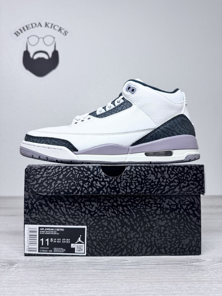 Size 11.5 - Nike Air Jordan 3 Retro Shoe Cement Gray CT8532-106 Preowned