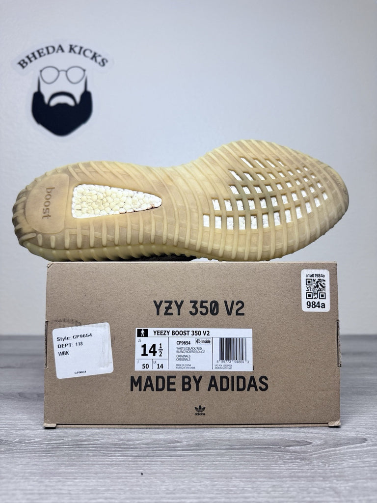 Size 14.5 - adidas Yeezy Boost 350 V2 Low Zebra CP9654 Preowned Authentic