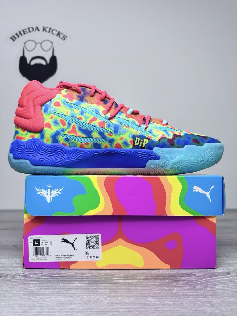 Size 14 - Puma LAMELO BALL MB.03 GUTTERMELO 379231-01 Rare Sneakers Mens NEW DS