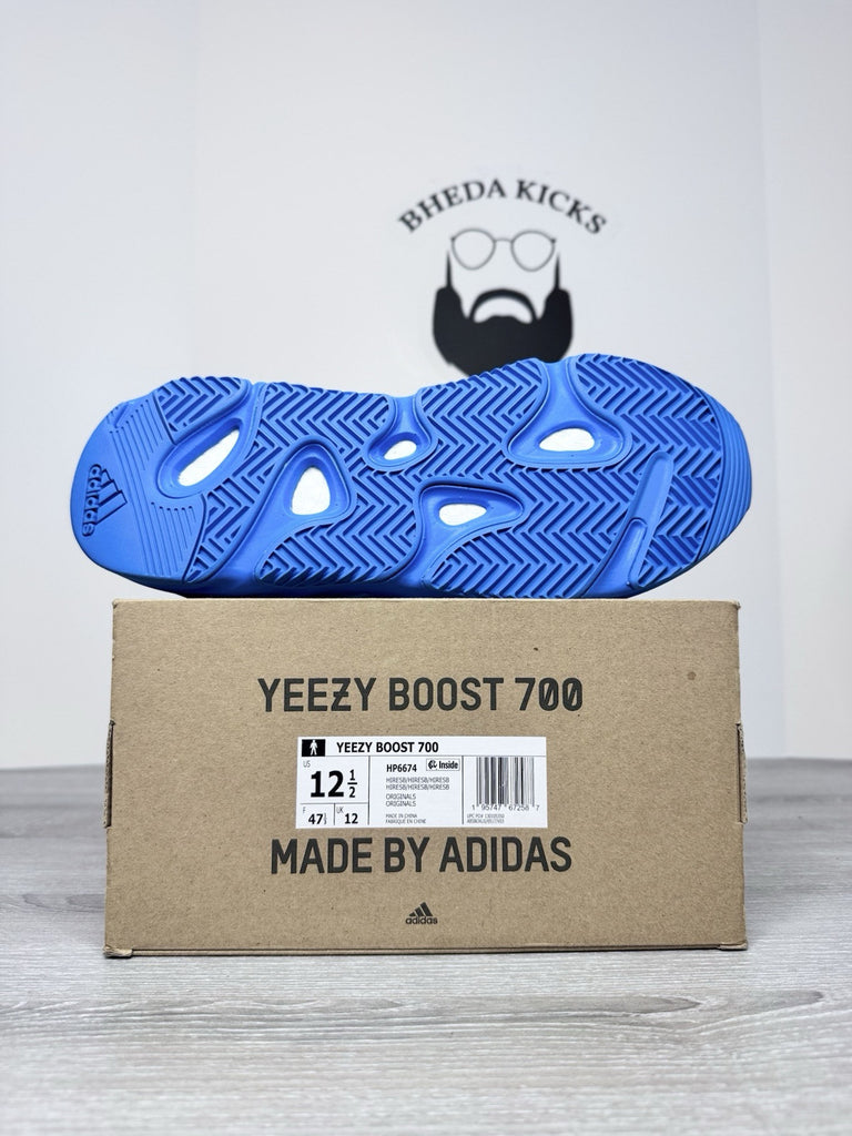 Size 12.5 - Adidas Yeezy Boost 700 Hi-Res Blue Authentic HP6674 Og NEW DS