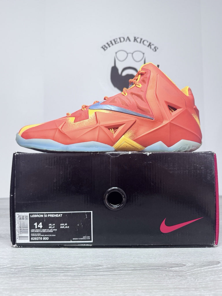 Size 14 - Nike LeBron 11 Preheat Forging Iron (626376-800)  Authentic NEW DS