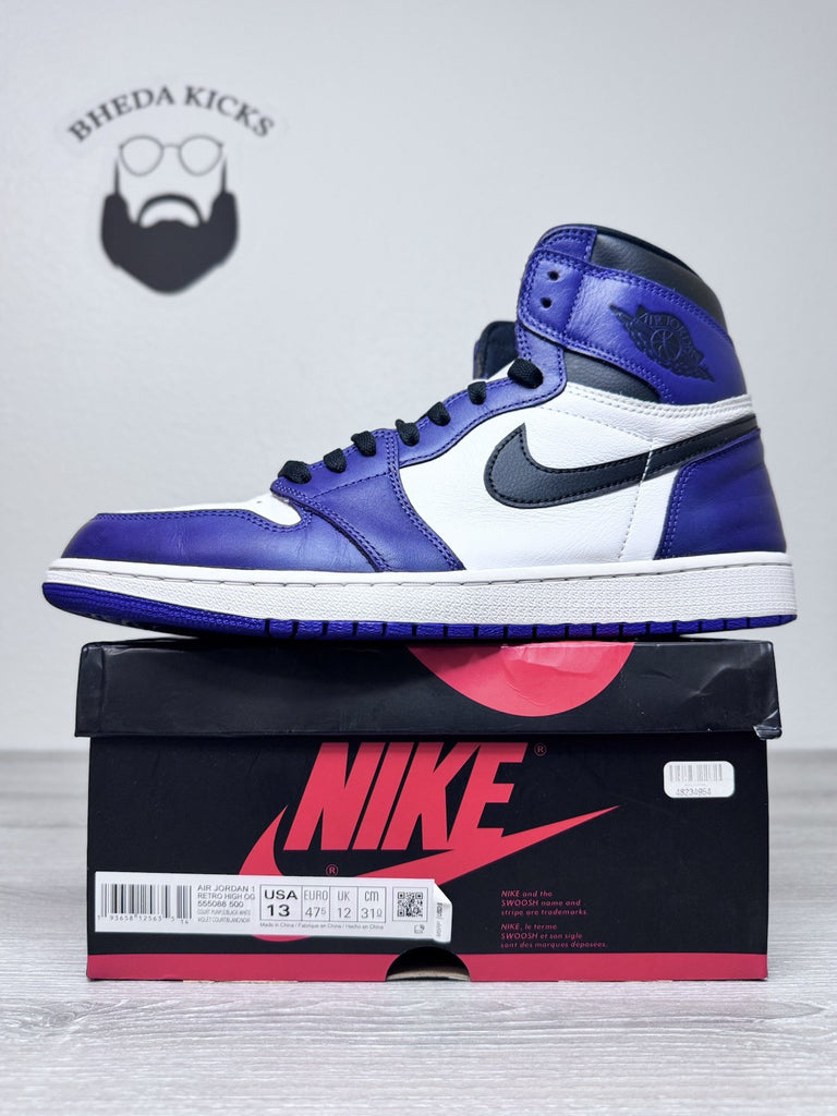Size 13 - Air Jordan 1 Retro High OG Court Purple 555088-500 Preowned