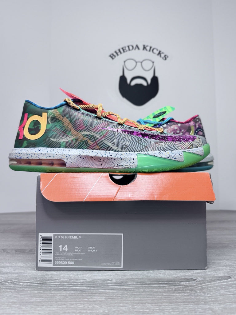 Size 14 - Nike KD 6 Premium What The KD 2014 669809-500 NEW DS