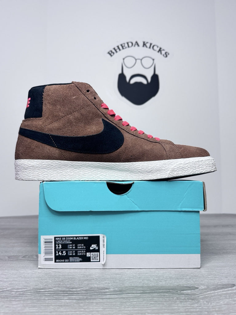 Size 13 - Nike SB Blazer Mid British Tan 864349-202 2019 Preowned Og Authentic