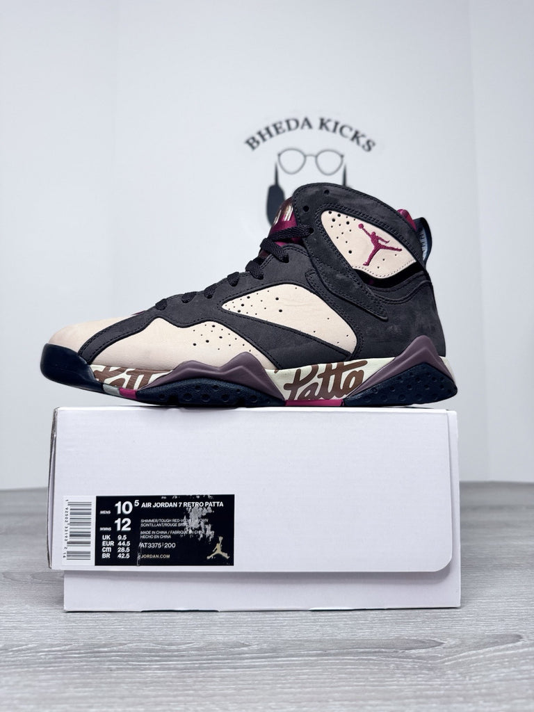 Size 10.5 - Patta x Air Jordan 7 Retro OG SP Shimmer Tan Brown Suede AT3375-200