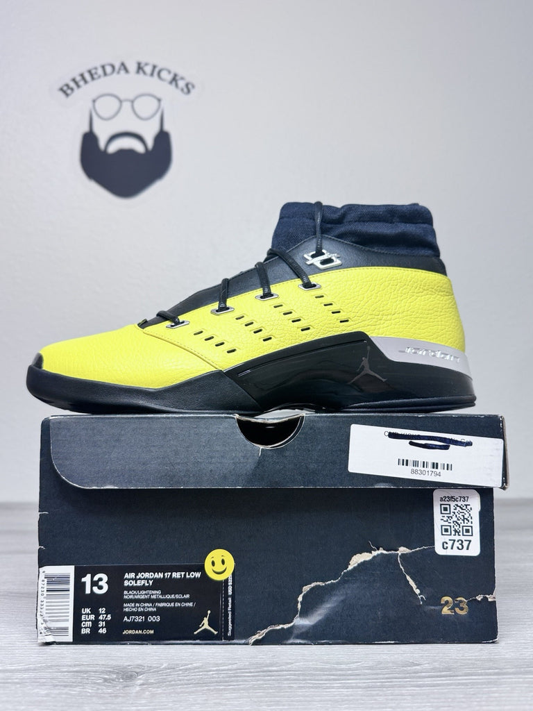 Size 13 - SoleFly x Air Jordan 17 Retro Low Reverse Lightning WORN ONCE